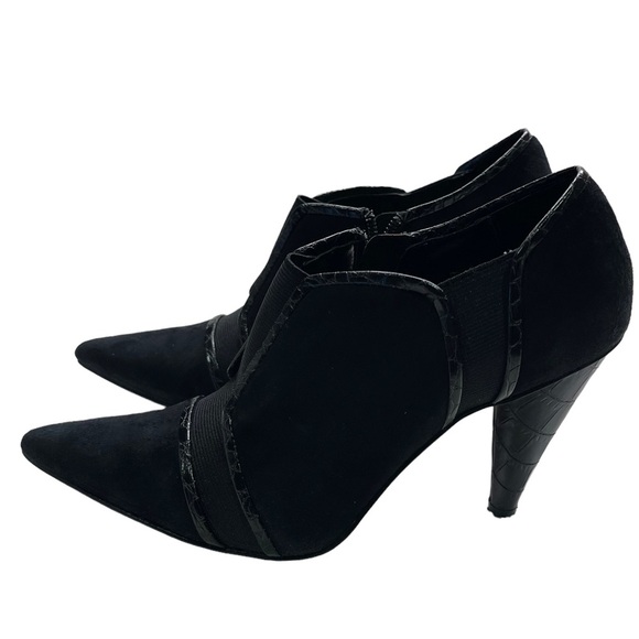 Anne Klein - Masupernova - black suede Ankle Bootie - size 6.5 M - Picture 7 of 8